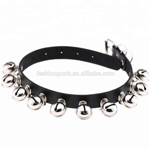 原宿ペットネックレスハーモニーベルPUレザーチョーカーコスプレメタルバックルカラーネックレス - Product Image 2