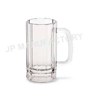 Mug Bir Besar 22Oz, Aman untuk Pencuci Piring Plastik Stein 650Ml