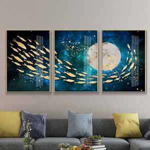 Quadro su tela quadro astratto cristallo porcellana pittura con cornice - Product Image 6