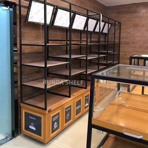 סופרמרקט מאפייה חנות חנויות עץ חד-צדדית תצוגה לעמוד מדף אור מתכת חובה - Product Image 6