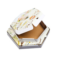 Wiederverwendbare Pizza-Box Design Individuelle Schwarze Pizza-Box Bunte Bedruckte Papier-Karton Lebensmittelverpackung