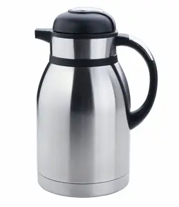 Teko Vakum Stainless Steel Restoran Rumah, Pot Kopi Stainless Steel 1,2l 1,5 L 2L Dinding Ganda, Kendi Vakum