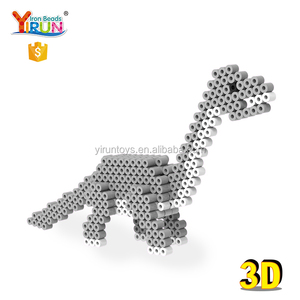 Nouveau produit lancement 2017 3D <span class=keywords><strong>dinosaure</strong></span> BRICOLAGE 5mm perler fusionné <span class=keywords><strong>hama</strong></span> perles ensemble oem perles - Product Image 1