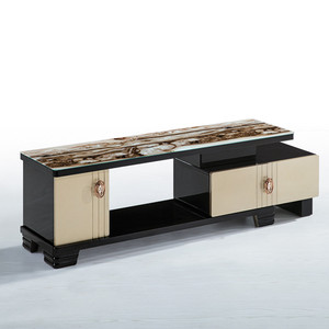 Nuovo Modello Moderno Ed Elegante Stile di Marmo Della Parete Mobile TV Bianco Del Basamento Con Cassetti e Vetrina Living Room Hotel Mobili - Product Image 3