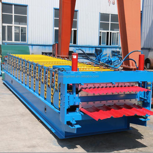 ใช้โลหะ Roof Panel Roll Forming Machine/อาคารวัสดุเครื่องจักร/แบบพกพา Roll Forming Machine - Product Image 3