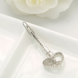 LUOTEEMI — épingles à <span class=keywords><strong>cheveux</strong></span> en <span class=keywords><strong>strass</strong></span> CZ, accessoires de mariage, bijoux en forme de cœur, pour femmes et filles - Product Image 3
