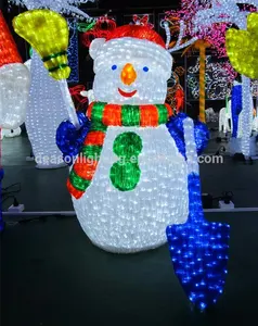 outdoor decorative holiday 3d led snowman