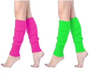 2020 yeni sıcak moda kış saf renk sıcak bacaklar bacak ısıtıcıları örgü klasik parti nervürlü bacak ısıtıcıları