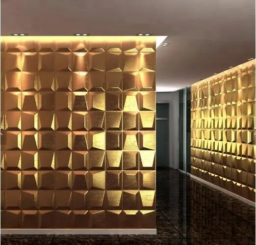 Decoración de restaurante 3d material de construcción paneles de pared