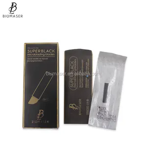 <span class=keywords><strong>Agujas</strong></span> de <span class=keywords><strong>Microblading</strong></span> Biomaser Super Black Desechables <span class=keywords><strong>Nano</strong></span> 0.18mm 14U 18U para Maquillaje Semipermanente - Product Image 1