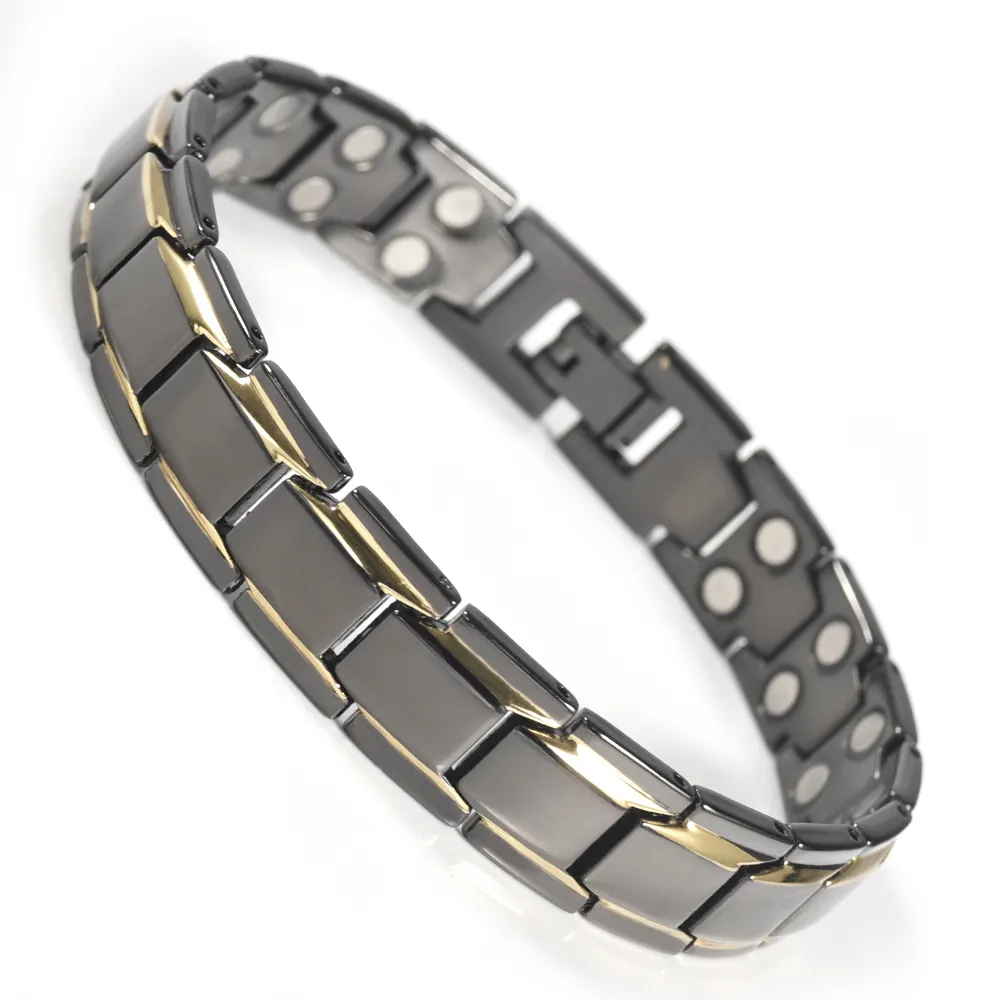 Wollet Hot Product Cool Mannen Metalen Dubbele Neodymium Bio Magnetische Energie Power Armband