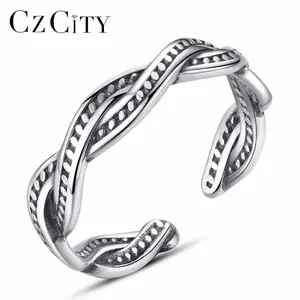 CZCITY Hot Sale Wanita Fashion Merek Eropa Asli Pernikahan Cincin Perhiasan Hadiah 925 Sterling Silver Rings