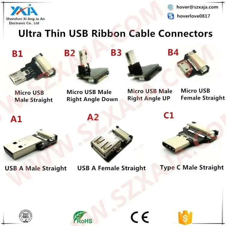 Ugreen — câble USB Ultra fin de 5 à 100CM, pour données, version 3.0, Type A mâle vers mâle, ruban plat FFC