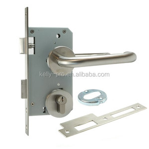 Serrure de porte en mortaise avec poignée de levier, serrure de porte, profil européen - Product Image 1