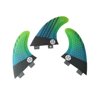 UPSURF FCS Gradient Ramp Color Surf board Flossen Doppel laschen Tri Set Doppel laschen g5 Flossen