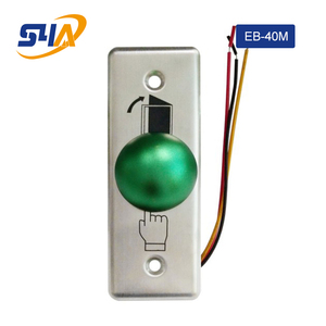 Botón de liberación de puerta de 12V, botón de esfera verde de empuje para salir - Product Image 3