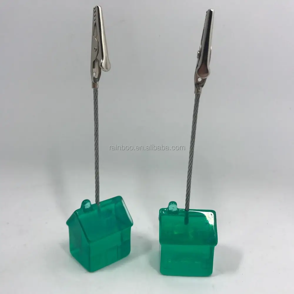 Resin house shaped memo clip holder