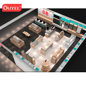 Accesorios de moda tienda Interior de madera de diseño de góndola estante Miniso Boutique de tienda de venta al por menor de tabla de visualización de Rack - Product Image 6