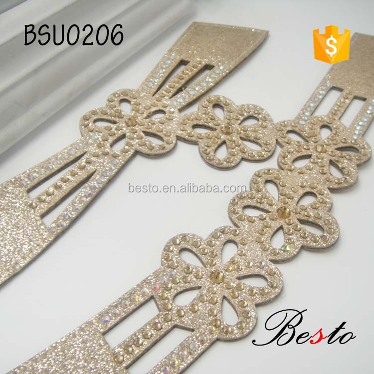 2016 новый дизайн, Блестящий верх обуви из искусственной кожи золотого цвета со стразами для женщин