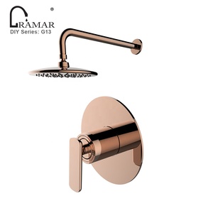 En Laiton massif Salle De Bains Intégrée Mat Noir Ensemble de Robinet de <span class=keywords><strong>Douche</strong></span> sans Douchette - Product Image 4