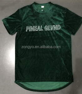 Maglietta in <span class=keywords><strong>velluto</strong></span> con fondo a campana di alta qualità all'ingrosso il tuo Design T-Shirt da uomo in <span class=keywords><strong>velluto</strong></span> - Product Image 3