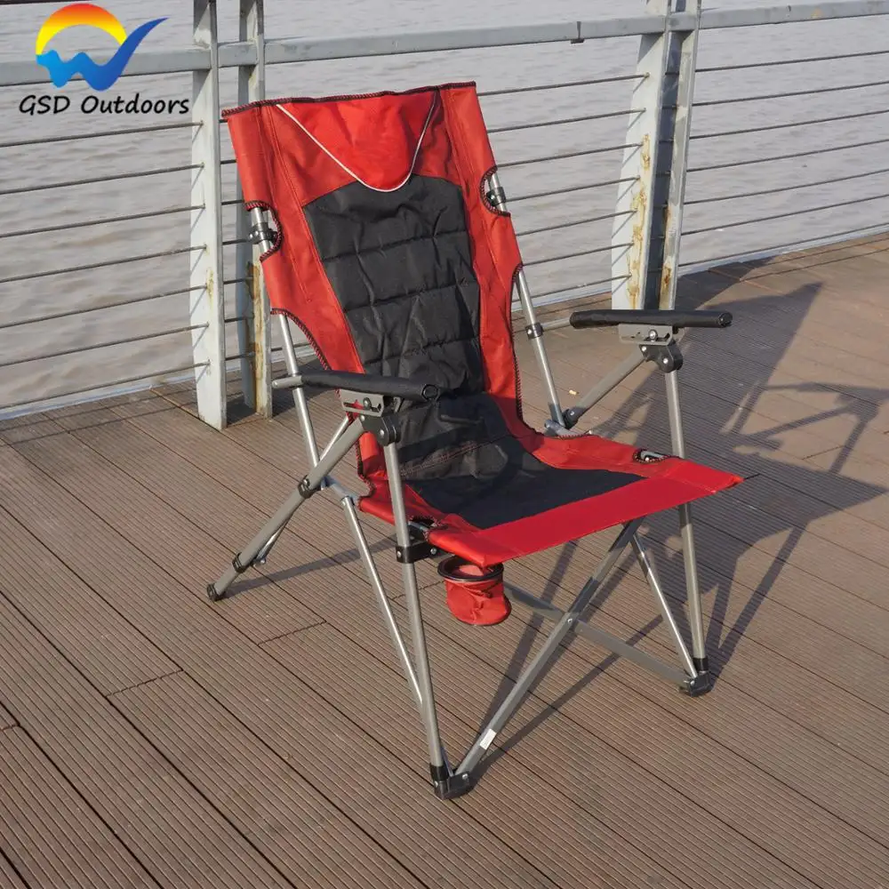 Cadeira dobrável GSD para acampamento ao ar livre Espreguiçadeira de praia Cadeira reclinável ajustável para serviço pesado por atacado