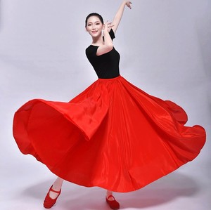 Nouvelle Arrivée Vente Chaude Jupes de Danse Orientale à Volants Style <span class=keywords><strong>Flamenco</strong></span> Jupes de Danse Orientale à Grand Cercle <span class=keywords><strong>Robe</strong></span> Flamingo - Product Image 5
