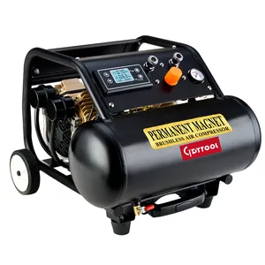 2HP Brushless Airコンプレッサー15L Tank、1500W Oil FreeサイレントPortable Oil-Less低Noise 4ガロンTank Air Compressor GDY-990K