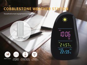 China estación meteorológica CE fase lunar reloj digital con calendario escritorio temperatura - Product Image 4