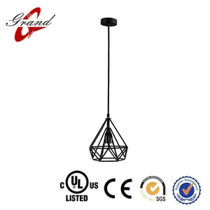 China leverancier Groothandel Zwart Retro Industriële Smeedijzeren Lamp Land Stijl Vintage hanglamp