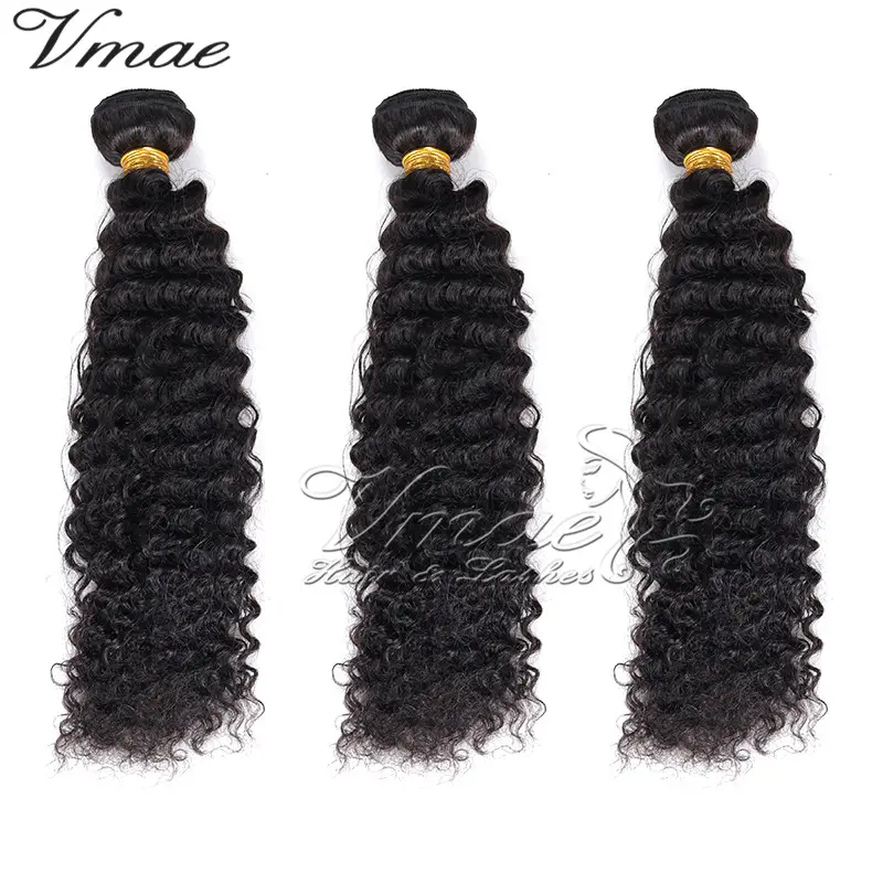 VMAE 9A Natural color 3B 3C 4A 4B 4C Kinky Curly 3 Bundles Mixed Length 10 to 30 Inch Cuticle Aligned Raw Virgin Hair Extensions