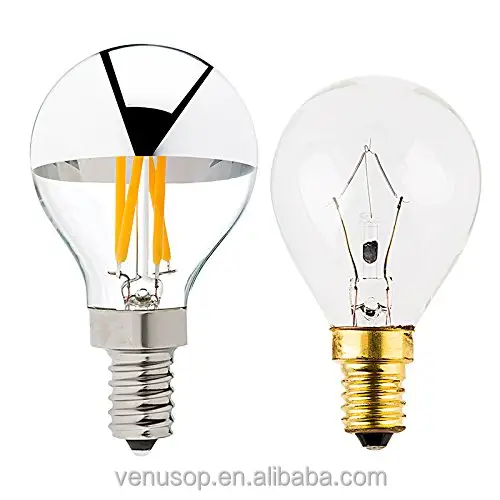 G45 / G14 4W - Silver Tipped LED Filament Light Bulb