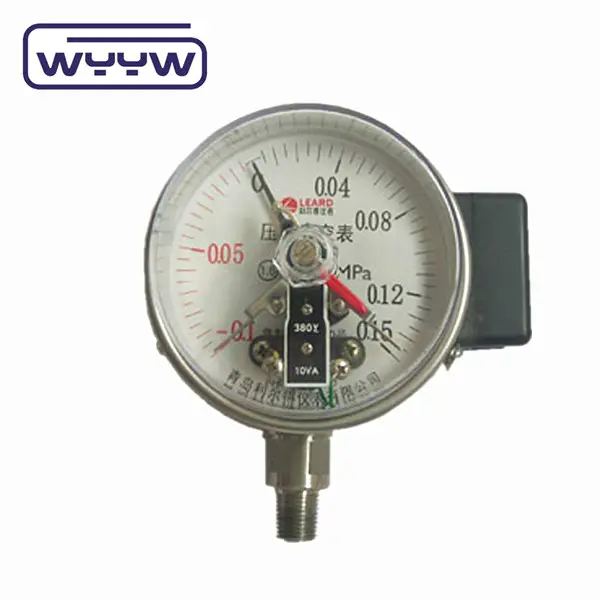 Pressure gauges with switch contacts