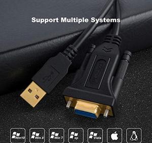 Câble adaptateur RS232 PL2303 compatible avec chipset série DB9 USB 2.0, blindage tressé, gaine PVC, pour <span class=keywords><strong>caisse</strong></span> enregistreuse et modem - Product Image 3