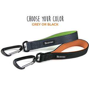 Pestaña de sello de goma de entrenamiento, mango acolchado de neopreno de 10 pulgadas, <span class=keywords><strong>correa</strong></span> <span class=keywords><strong>corta</strong></span> <span class=keywords><strong>para</strong></span> <span class=keywords><strong>perro</strong></span> de plomo <span class=keywords><strong>para</strong></span> mascotas de tráfico fuerte con Clip de mosquetón - Product Image 3