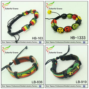 Jamaica reggae pulsera, Rasta pulsera rasta - Product Image 2