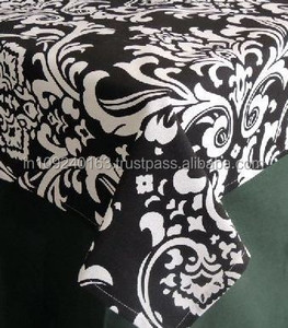 ผ้าปูโต๊ะผ้าลินินปักอินเดียลายดอกไม้ออกแบบได้ตามต้องการสำหรับงานแต่งงานธีมบ้านใช้กลางแจ้งพิมพ์ OEM - Product Image 5