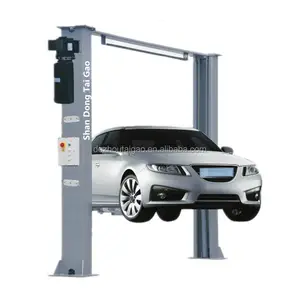 Double hydraulic cylinder and high strength chain Launch Luxurious Floor Plate Two Post Lift 5Ton car lifts
