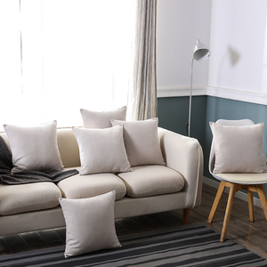 Buti vuông trắng <span class=keywords><strong>Polyester</strong></span> đồng bằng Bông Vải Lanh tùy chỉnh in trống thăng hoa đệm thêu lá chấm khách sạn - Product Image 6