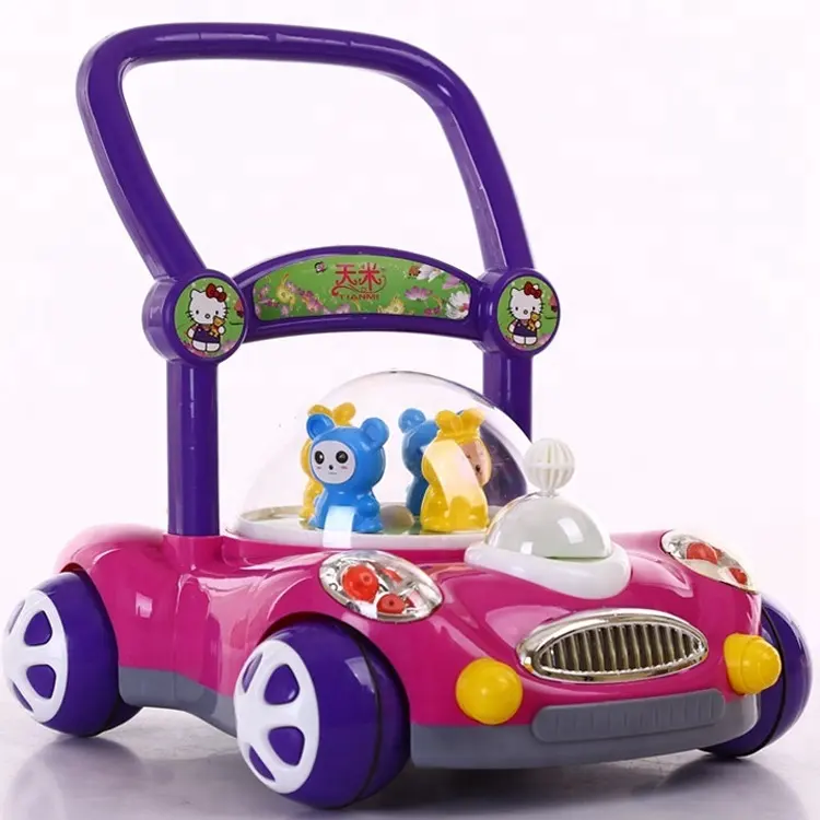 Baby Step learning 2 in 1 Walker Ride on Car with Big 4 Wheels