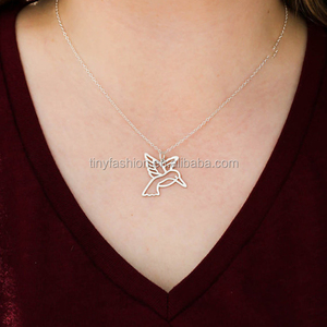 personalizados Pendiente Animal Oro Opción Colibrí Pájaro de Plata Encanto Amante Collar de Cristal Collar Del Pájaro - Product Image 2