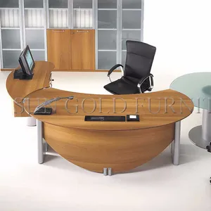 Groothandel L Vormige Melamine Algemene Manager Tafel Boss Computer Bureau Ontwerp (SZ-OD112)