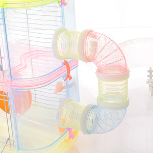 Cage en métal avec imprimé à la mode, transparente, pour animaux domestiques, petit Animal domestique, <span class=keywords><strong>Hamster</strong></span>, chariot et boutons de maison, ne prend pas en charge, OEM/ODM, 50 pièces - Product Image 5