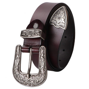 <span class=keywords><strong>Ceinture</strong></span> en cuir Pu <span class=keywords><strong>noir</strong></span> pour pantalons, à Double boucle, Vintage et occidental, pour femmes, pour pantalons, robes à la mode - Product Image 3