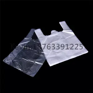 欢迎品牌 LDPE HDPE 透明塑料透明 tshirt 袋用于杂货包装