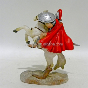 Figura de Resina de Soldado Romano del Siglo con Caballo, Estilo Italiano, para Decoración, Venta al por Mayor - Product Image 4