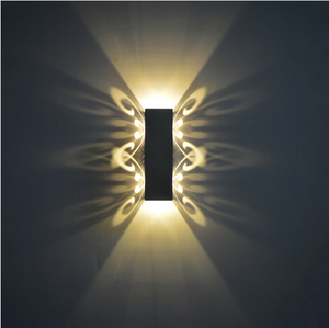 高品質シルバーアルミニウムモダンウォールライト器具LEDシーリングライトAC85-265Vダイニング室内ナイトライト - Product Image 3