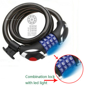 <span class=keywords><strong>Precio</strong></span> al por mayor nuevo estilo de combinación del <span class=keywords><strong>candado</strong></span> <span class=keywords><strong>moto</strong></span> fabrica bicycle lock con luz led - Product Image 3