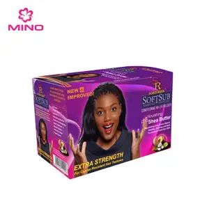 Manteiga de Karité Private Label SOFTSUB No - LYE Relaxer Do Cabelo Para O Cabelo Africano