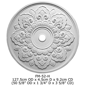 Ornements de <span class=keywords><strong>plafond</strong></span> tendance, haute densité, décoratifs, en polyuréthane PU, design rond <span class=keywords><strong>pour</strong></span> <span class=keywords><strong>plafond</strong></span> suspendu - Product Image 2
